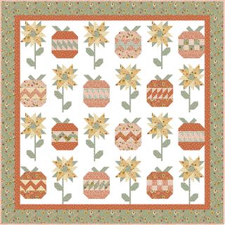 SUNFLOWER WHISPERS FALL GARDEN QUILT KIT