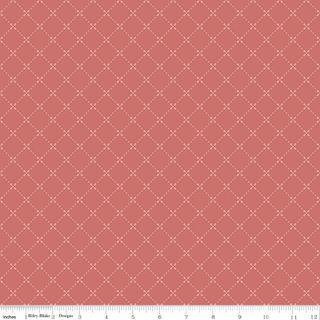 MARY CATHERINE GRID FADED RED