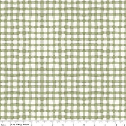 SUNFLOWER WHISPERS GINGHAM GREEN