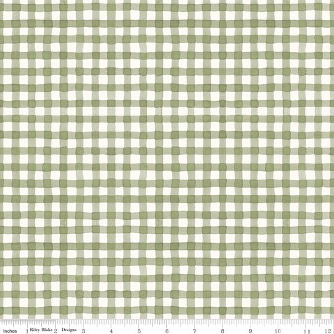 SUNFLOWER WHISPERS GINGHAM GREEN