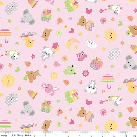 FLANNEL BUNDLE OF JOY TOSS PINK