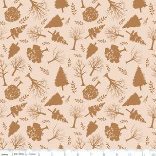 FLANNEL INTO THE WOODS TREES CREAM