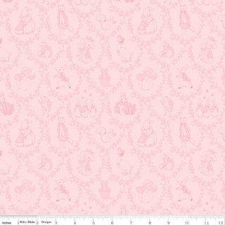 FLANNEL PETER RABBIT & FRIENDS TOILE PINK