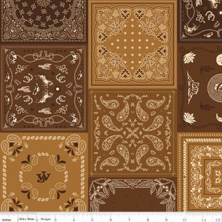 JOHN WAYNE AMERICAN WEST BANDANA BROWN