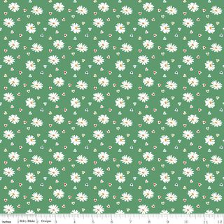 SIMPLE PLEASURES HEART DAISIES GREEN
