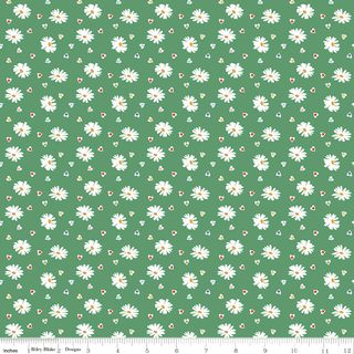 SIMPLE PLEASURES HEART DAISIES GREEN