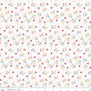 SIMPLE PLEASURES CALICO SWEET ROSE WHITE