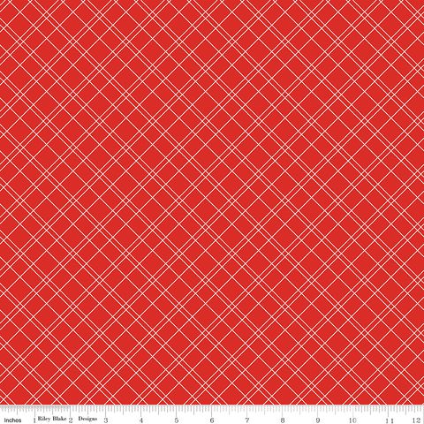 SIMPLE PLEASURES GRID STRAWBERRY