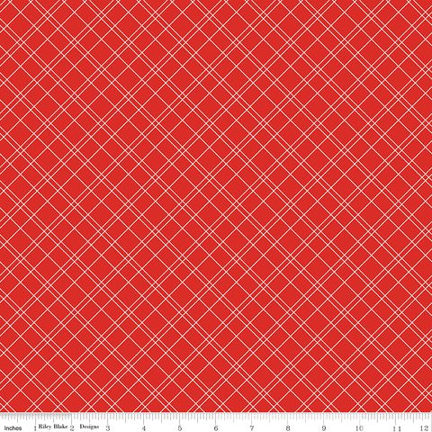 SIMPLE PLEASURES GRID STRAWBERRY