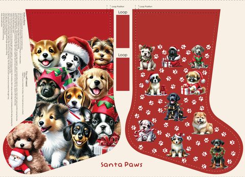 SANTA PAWS PUPPY STOCKING