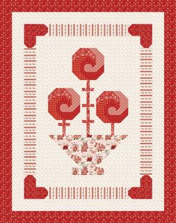 SANDY GERVAIS RED, WHITE AND BLOOM QUILT PATTERN