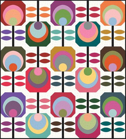 SWIRLY GIRLS DESIGN FLOWER POWER QUILT PATTERN