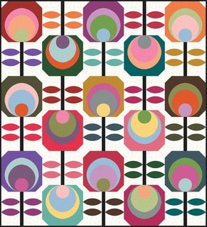 SWIRLY GIRLS DESIGN FLOWER POWER QUILT PATTERN