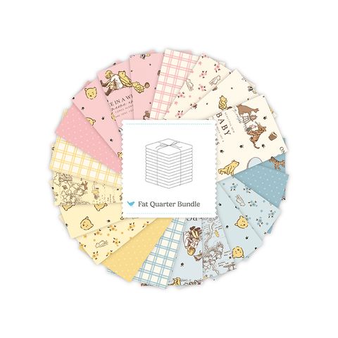 WINNIE-THE-POOH BABY FAT QUARTER BUNDLE, 21 PCS.
