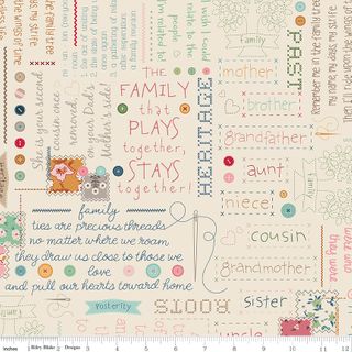 FAMILY REUNION 107/108" WIDE BACK STITCHED FAMILIE