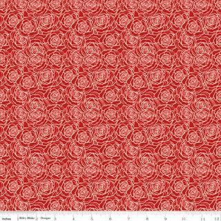 TO MY LOVE 107/108" WIDE BACK TONAL ROSES RED