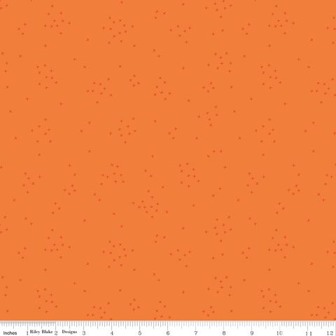 SCATTERED-A-CROSS 107/108" WIDE BACK TANGERINE