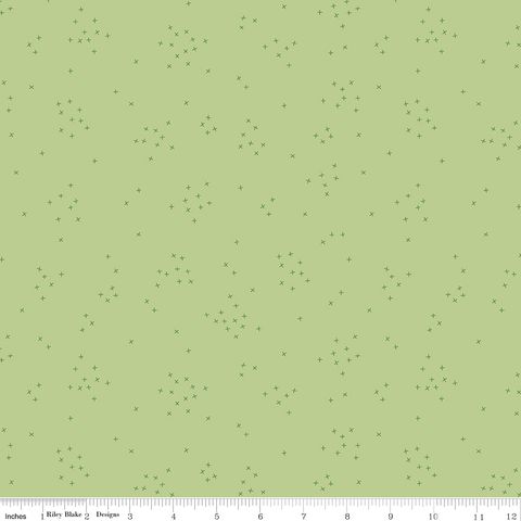SCATTERED-A-CROSS 107/108" WIDE BACK HONEYDEW