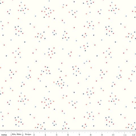 SCATTERED-A-CROSS ON CLOUD PATRIOTIC