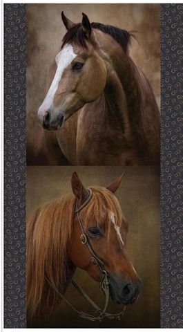 HORSESHOE CREEK 23 1/2" X 43 1/2" HORSES PANEL #1