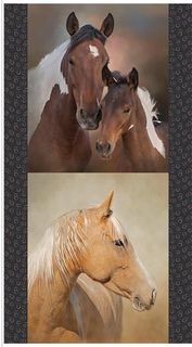 HORSESHOE CREEK 23 1/2" X 43 1/2" HORSES PANEL #2