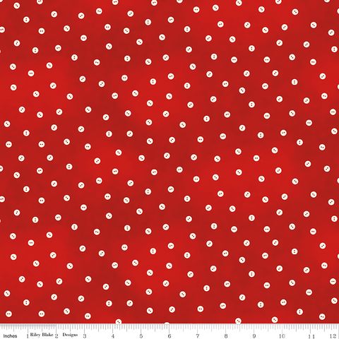 SHE WHO SEWS�THE MAKER BABY BUTTON DOT RED