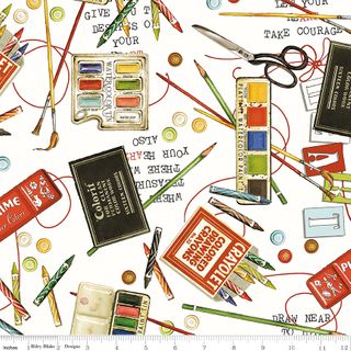 SHE WHO SEWS�THE MAKER DRAW NEAR ART TOSS WHITE