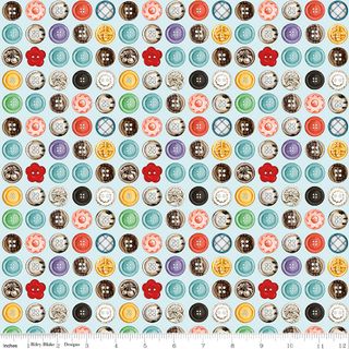 SHE WHO SEWS�THE MAKER BUTTON BOX BLUE