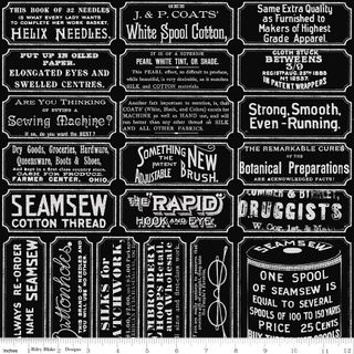 SHE WHO SEWS�THE MAKER SEWING LABELS BLACK