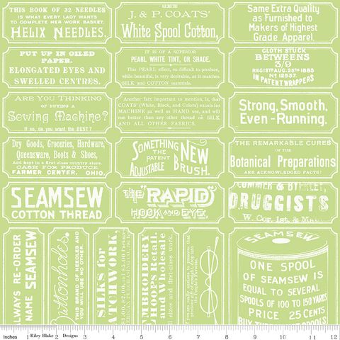 SHE WHO SEWS�THE MAKER SEWING LABELS GREEN