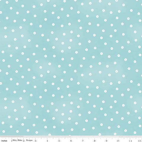 SHE WHO SEWS�THE MAKER BABY BUTTON DOT BLUE