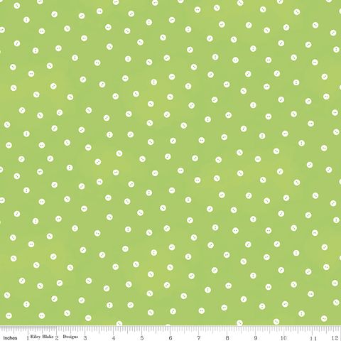 SHE WHO SEWS�THE MAKER BABY BUTTON DOT GREEN