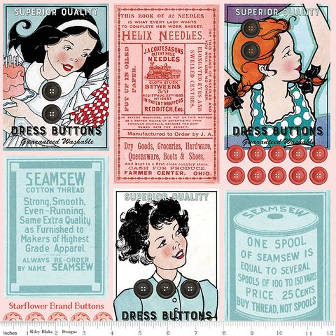 SHE WHO SEWS�THE MAKER BUTTON CARD PATCH MULTI