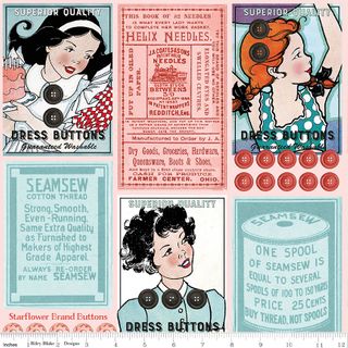 SHE WHO SEWS�THE MAKER BUTTON CARD PATCH MULTI