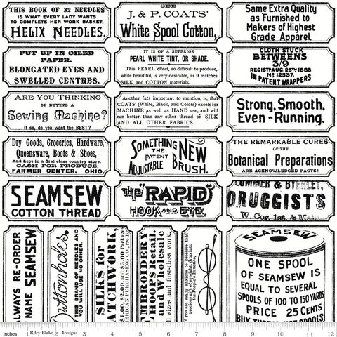 SHE WHO SEWS�THE MAKER SEWING LABELS WHITE