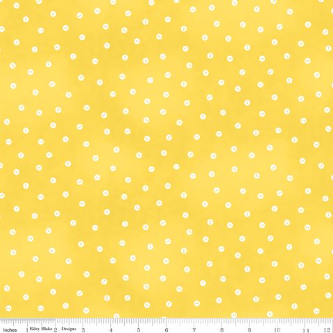 SHE WHO SEWS�THE MAKER BABY BUTTON DOT YELLOW