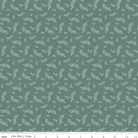 BEES AND BLOSSOMS FOLIAGE TEAL