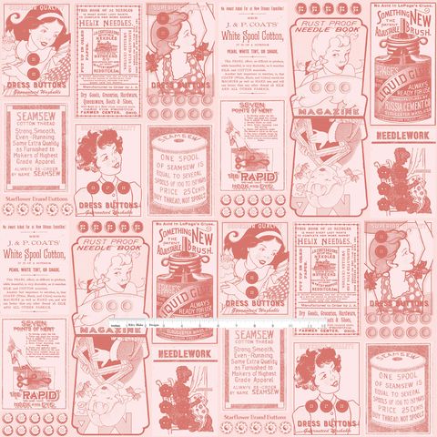 SHE WHO SEWS�THE MAKER BUTTON CARD PATCH PINK