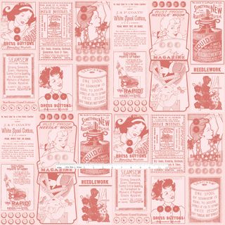 SHE WHO SEWS�THE MAKER BUTTON CARD PATCH PINK