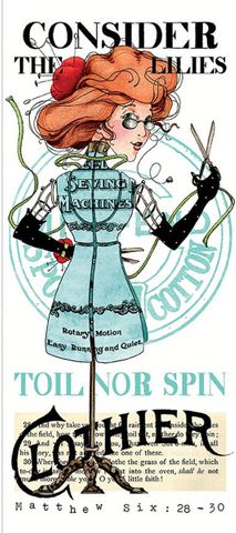 SHE WHO SEWS�THE MAKER 24" X 54" SEAMSTRESS WALL P