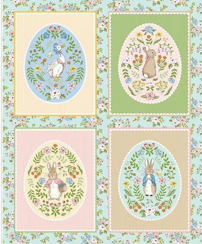 PETER RABBIT� SPRING 35 1/2" X 43 1/2" PANEL