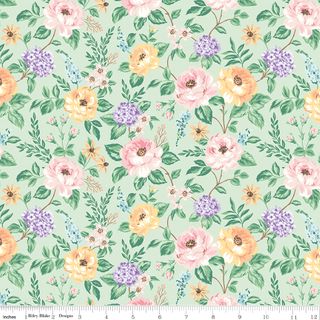 ANNE WITH AN E 107/108" WIDE BACK FLORAL MINT