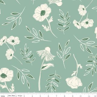 BRIARHILL 107/108" WIDE BACK BOHO FLORAL PISTACHIO