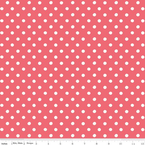 FROM LONDON WITH LOVE BUTTON DOTS RED