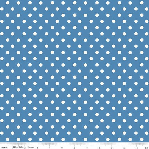 FROM LONDON WITH LOVE BUTTON DOTS BLUE