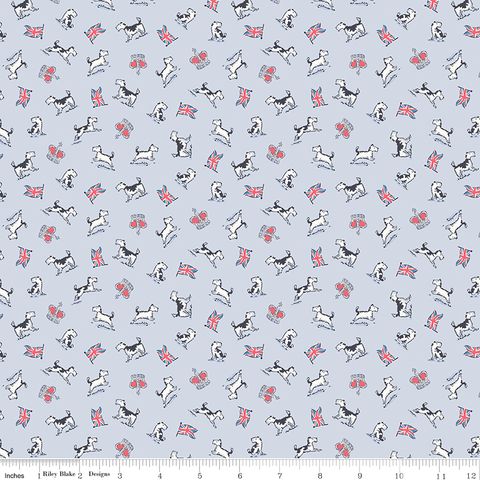 FROM LONDON WITH LOVE DOGS LIGHT BLUE