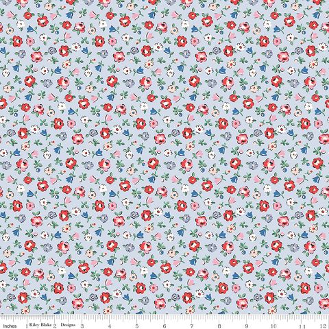 FROM LONDON WITH LOVE DITSY FLORAL LIGHT BLUE