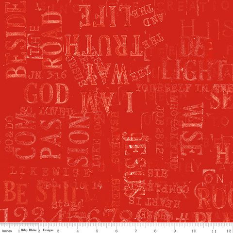 GOOD BOOK BASICS SUNDAY STAMP ART RED