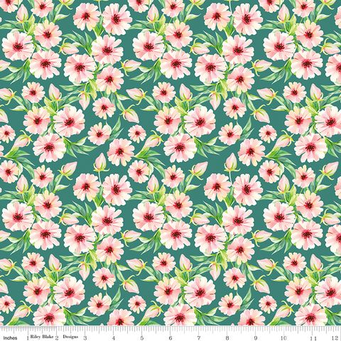 PEONIES & PEARS FLOWERS GREEN