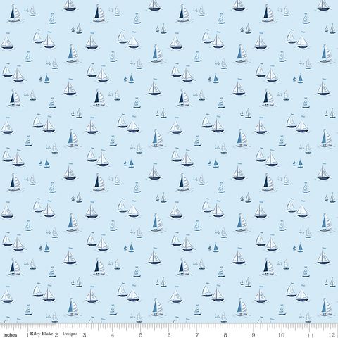 COASTAL DREAMS SAILBOATS BLUE